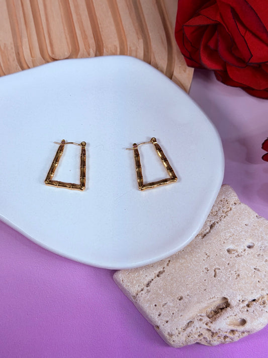 Aretes Bamboo Chic Hoops