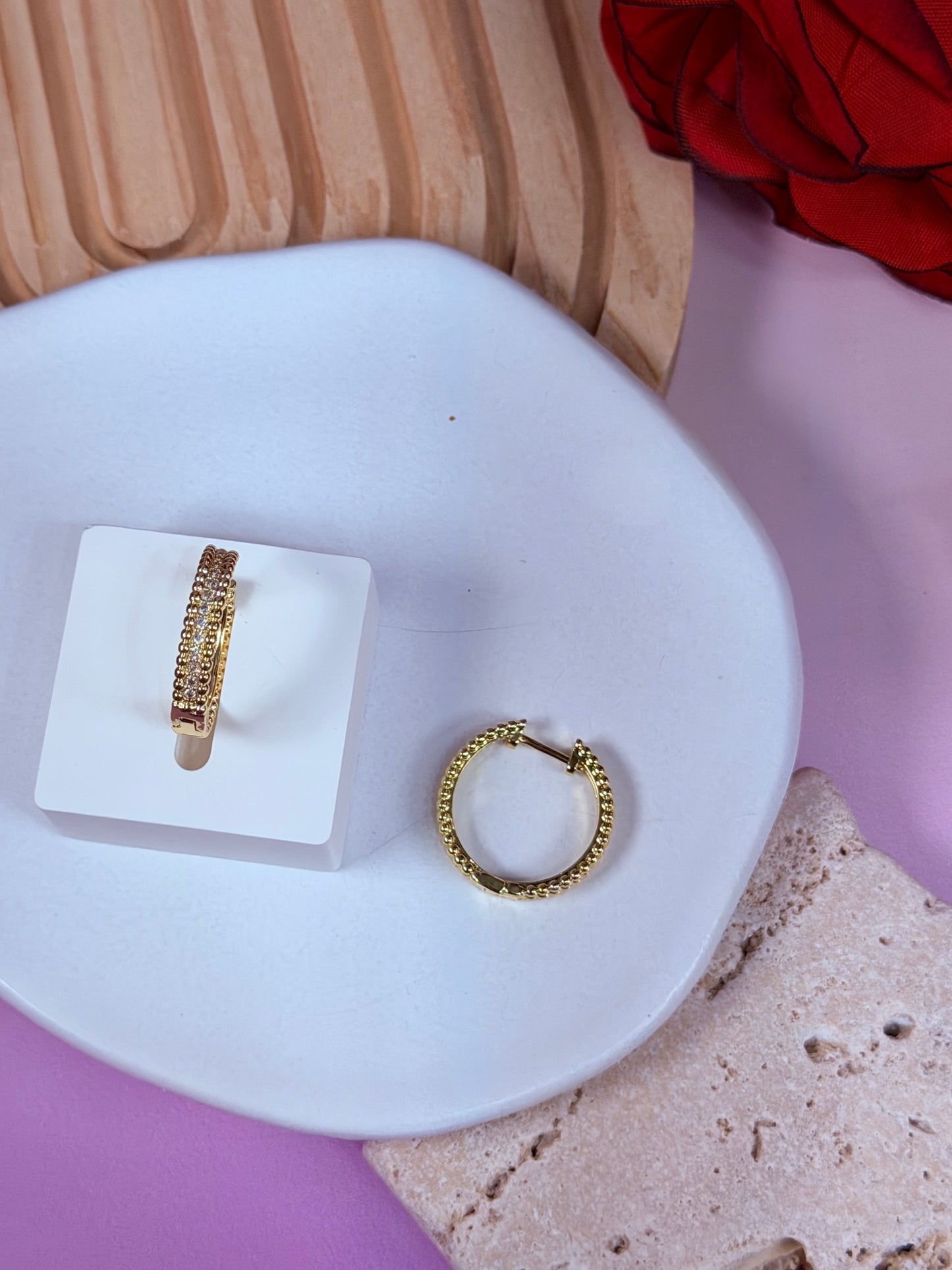 Aretes Golden Luxe Hoop