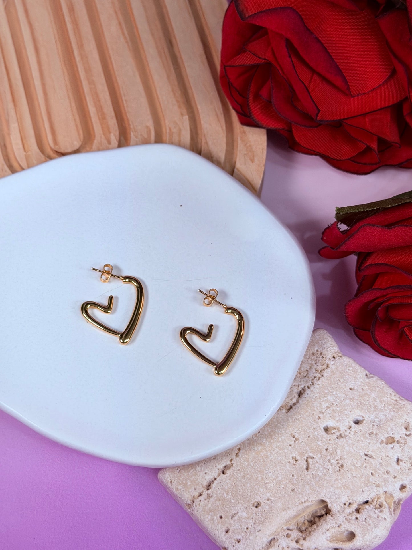 Aretes Open Heart Glow