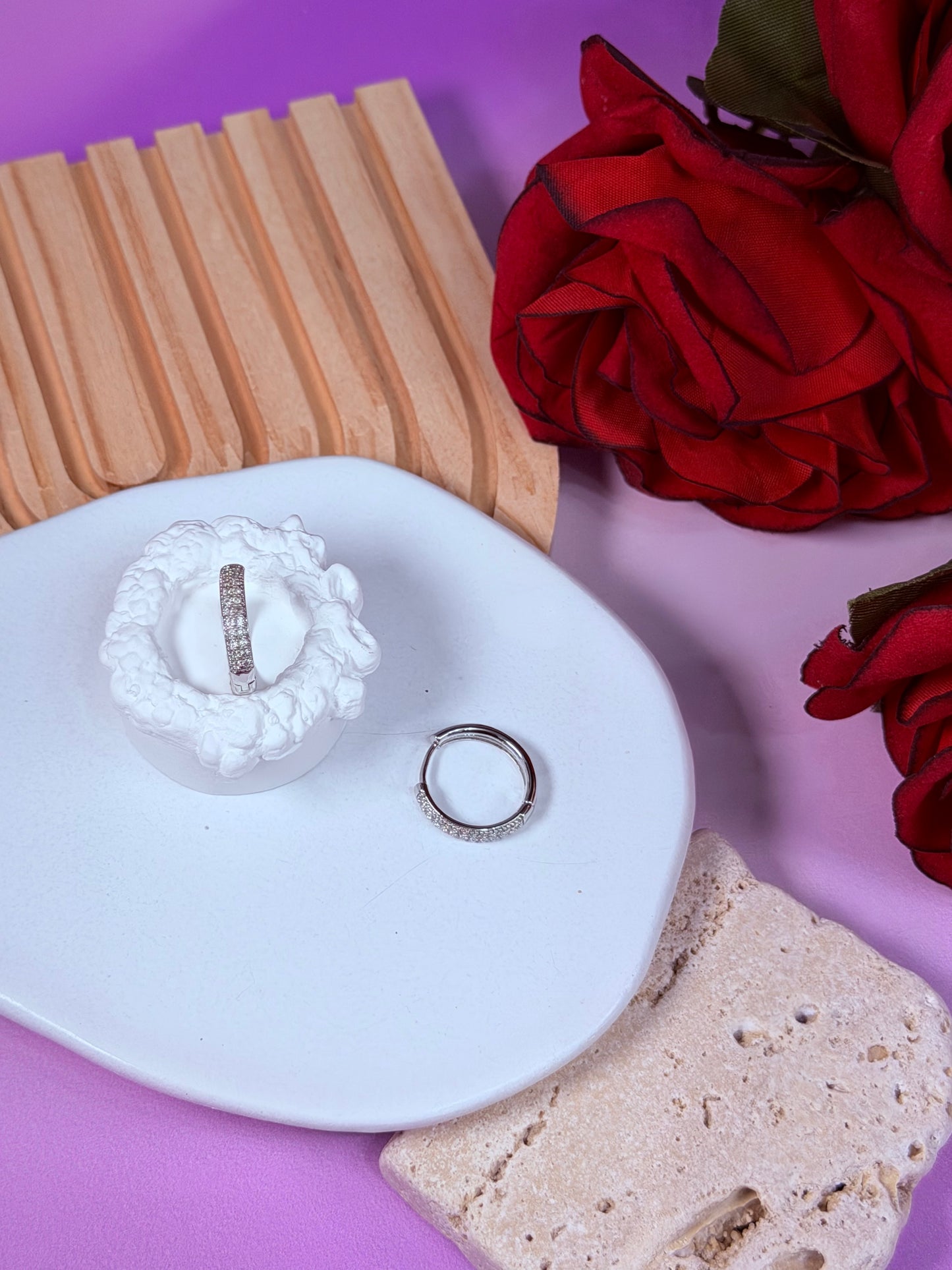 Aretes Silver Pavé Glow