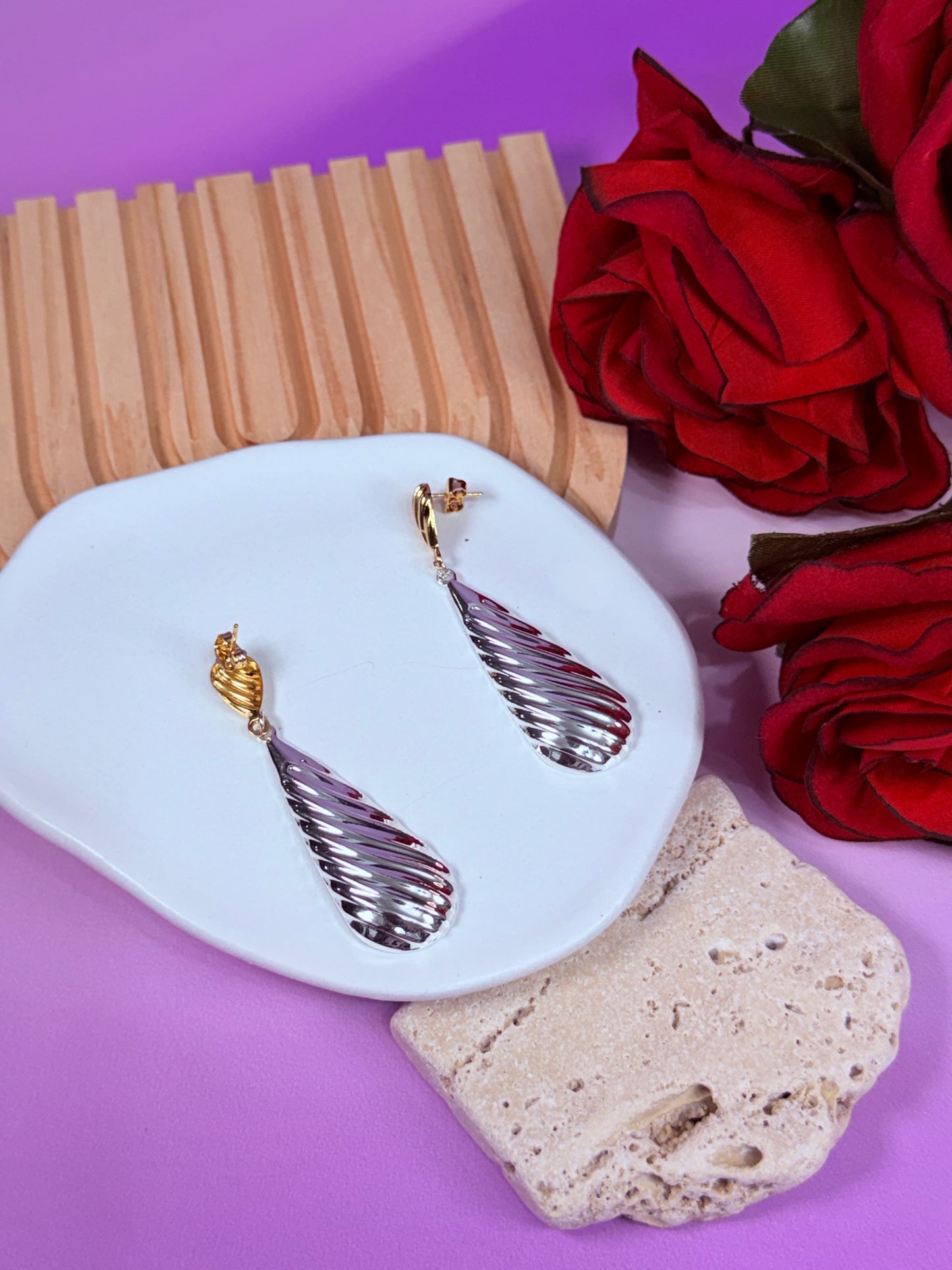 Aretes Dual Shine Drop
