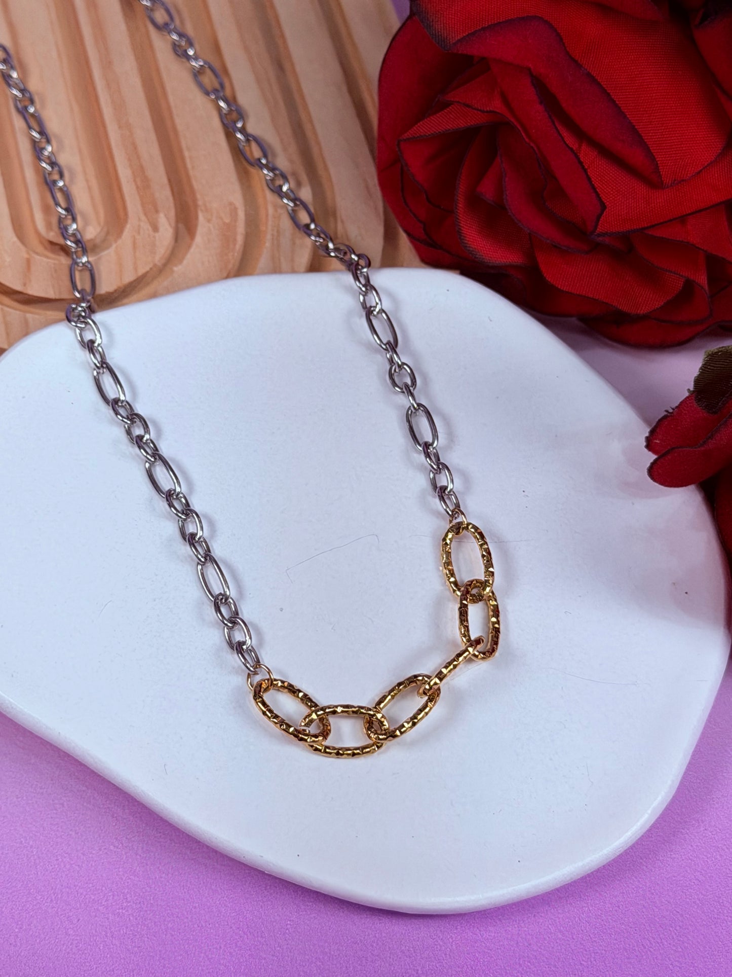 Collar Bicolor Chain Glow