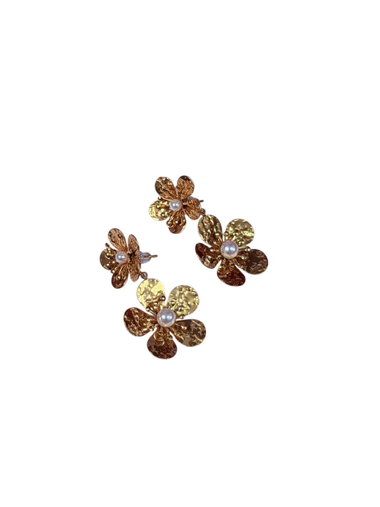 Aretes Golden Bloom Pearl