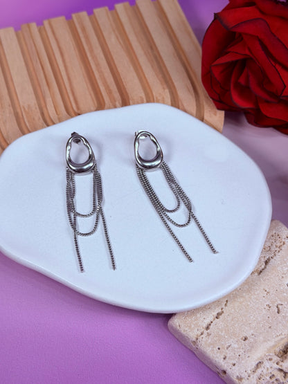 Aretes Silver Cascade