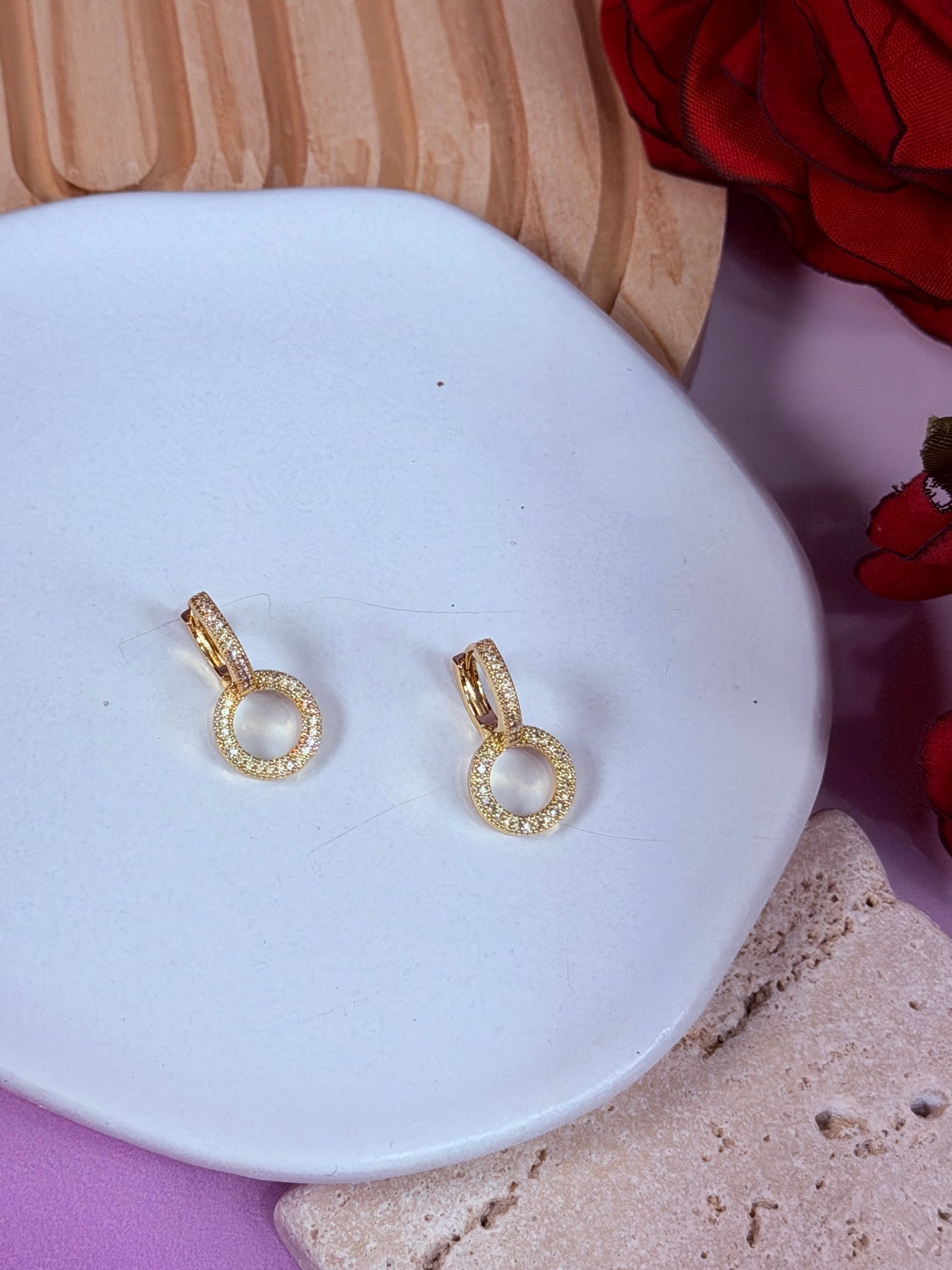 Aretes Aro Brillo Infinito