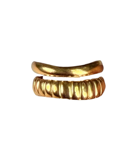 Anillo Golden Rib Chic