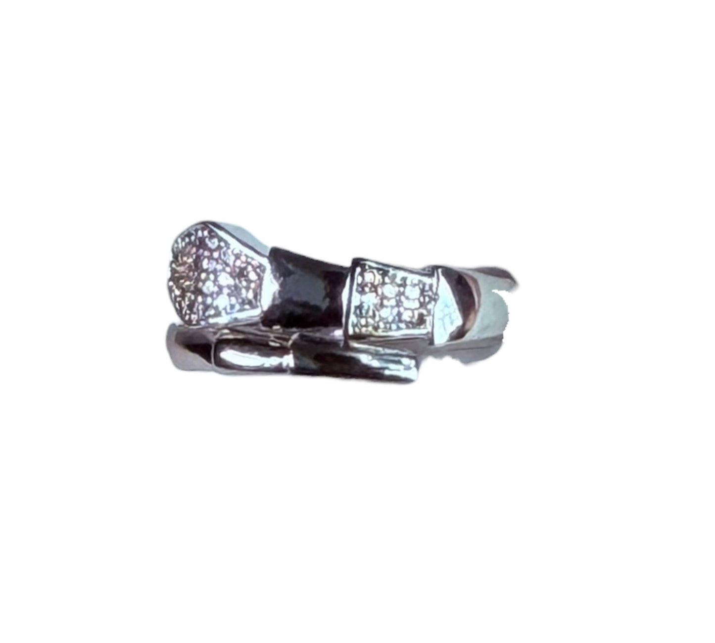 Anillo Geo Contrast Shine