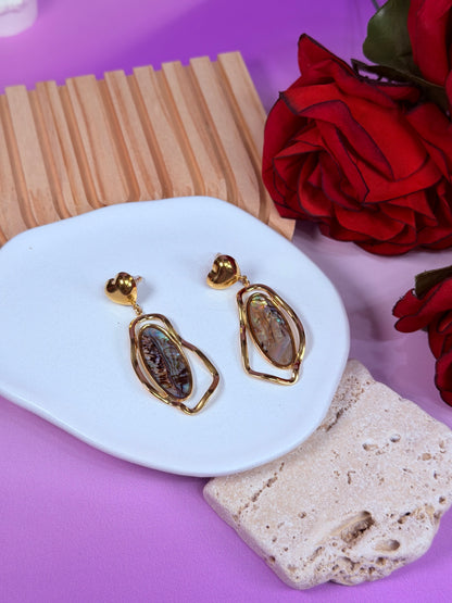 Aretes Corazón Marble Glow