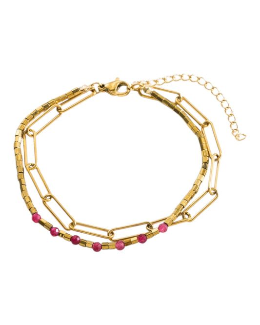 Doble cadena y cuentas