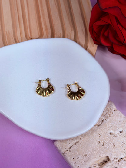 Aretes Golden Fan Glow