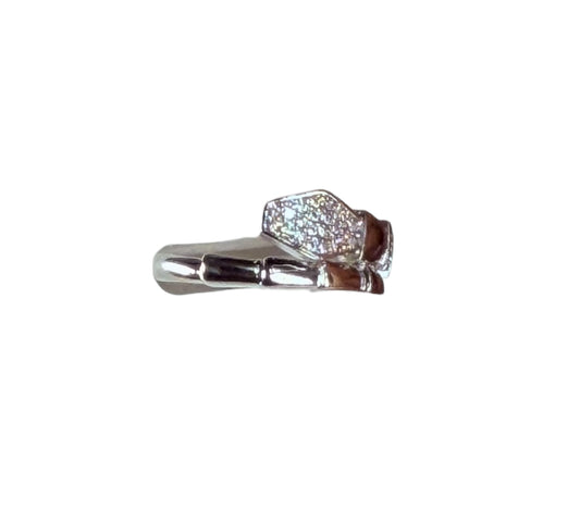 Anillo Geo Contrast Shine