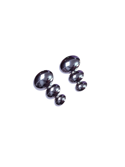 Aretes Triple Orb Silver