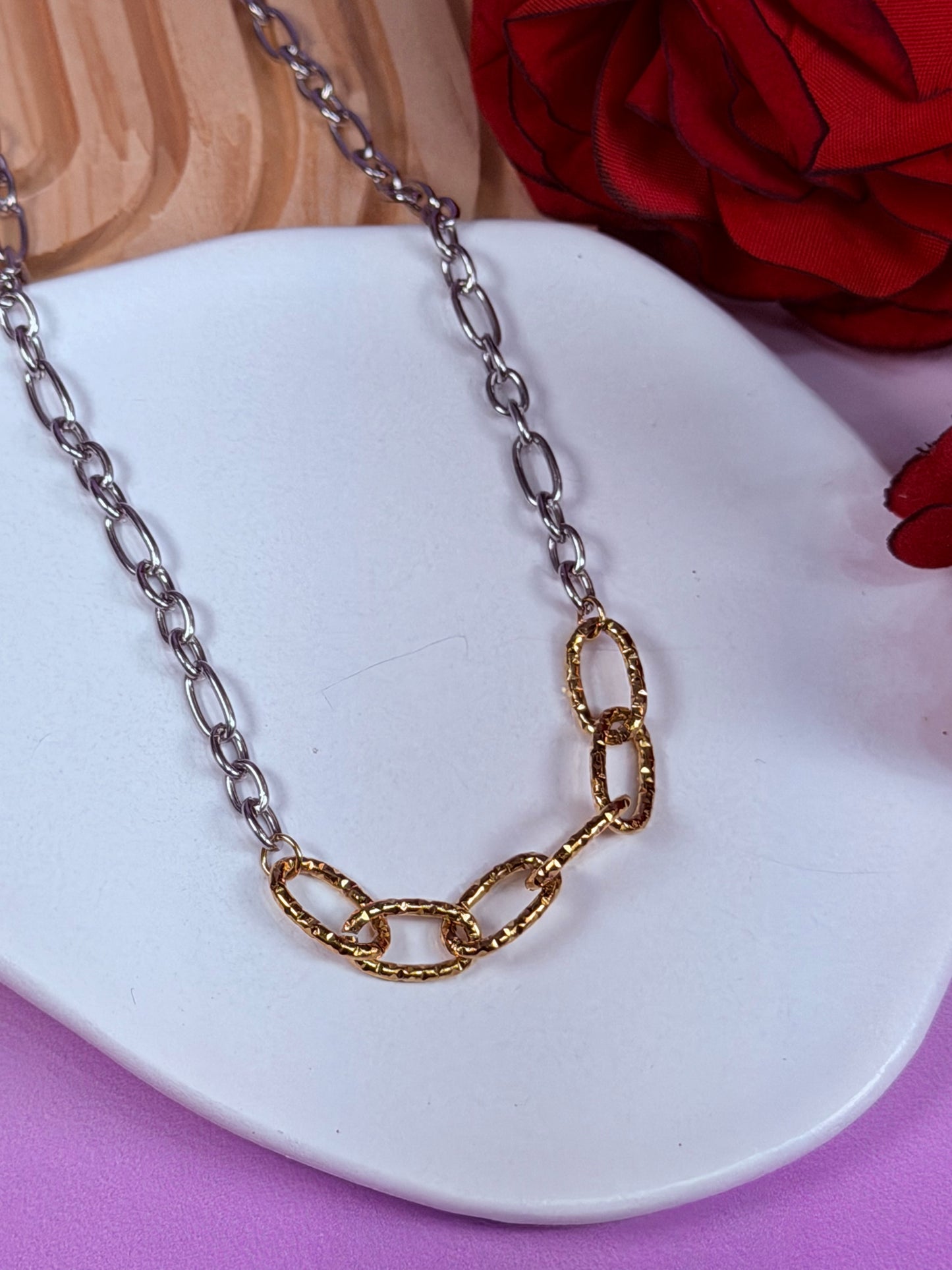 Collar Bicolor Chain Glow