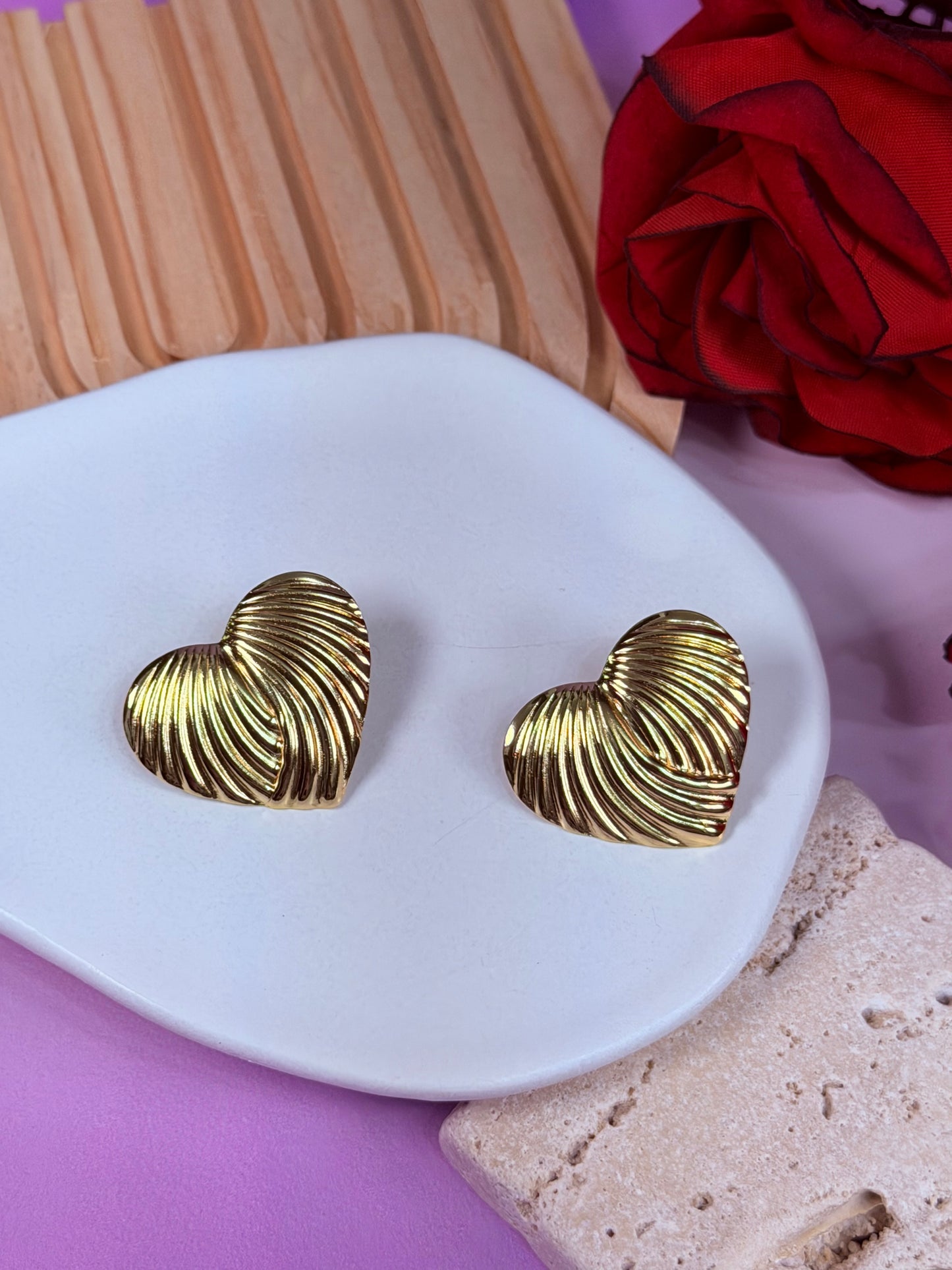 Aretes Corazón Aura
