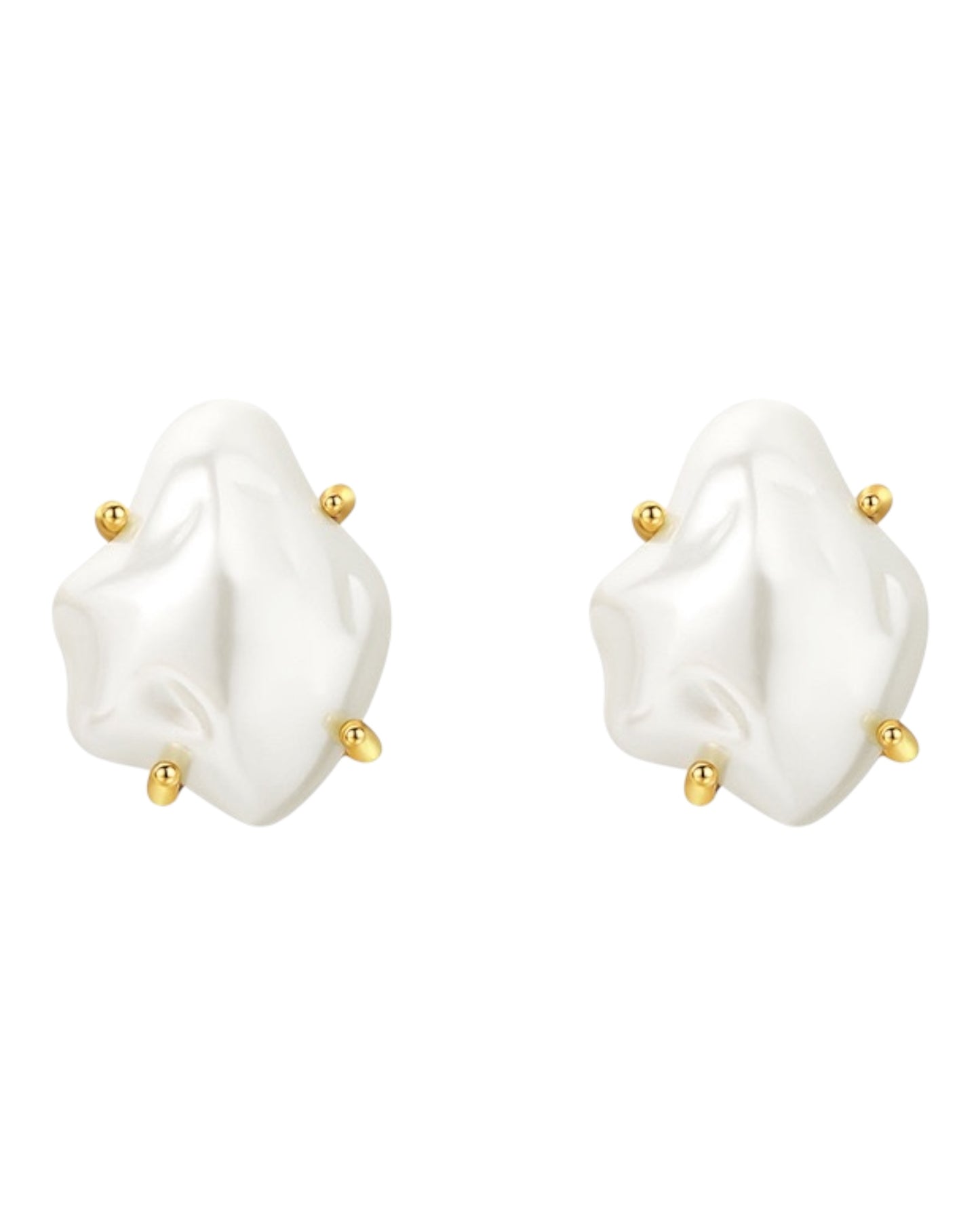 Aretes Perla Esculpida