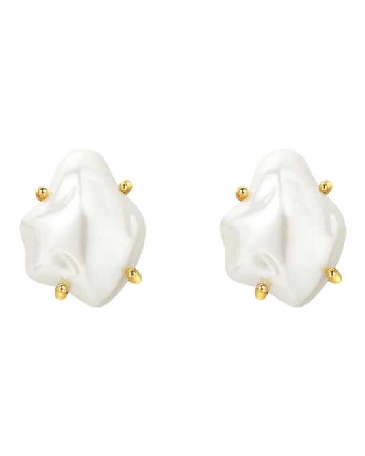 Aretes Perla Esculpida