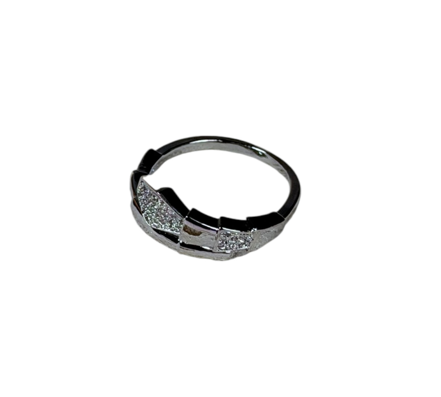Anillo Geo Contrast Shine