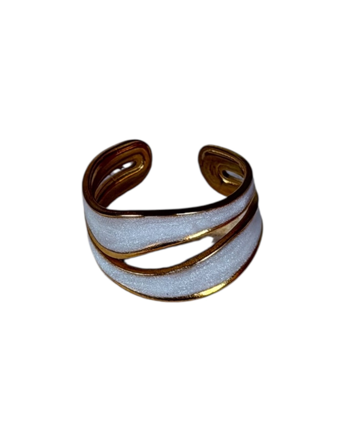 Anillo Golden Pearl Flow