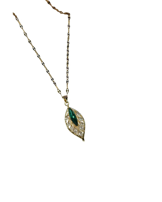 Collar Emerald Leaf