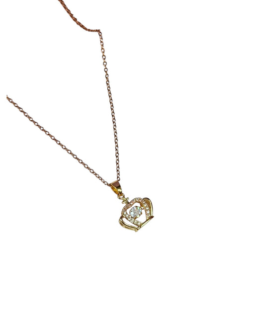 Collar Golden Heart Glow