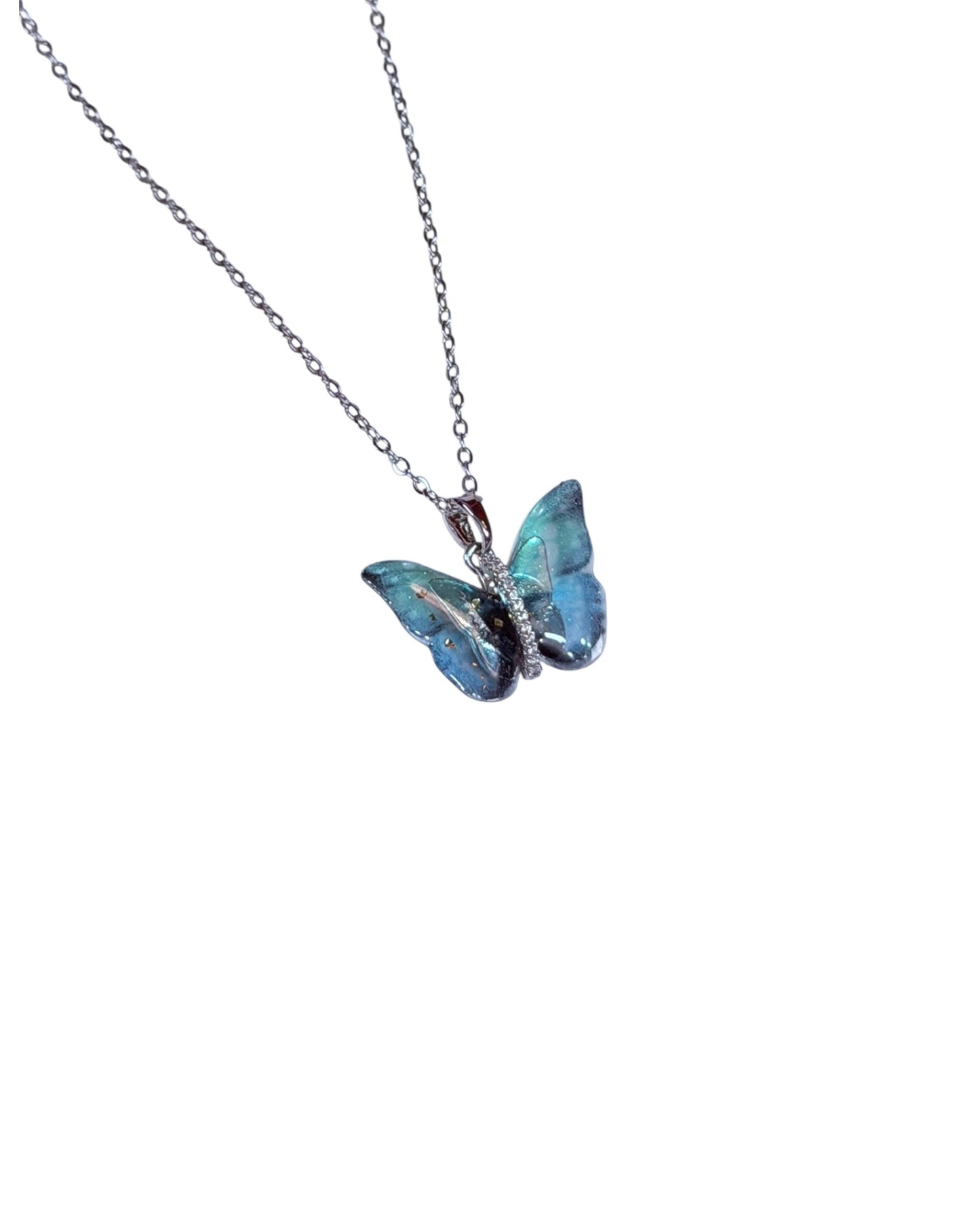 Collar Mariposa Mágica Azul
