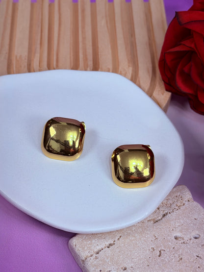 Aretes Golden Bold Square