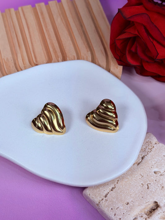 Aretes Wave Heart Glow