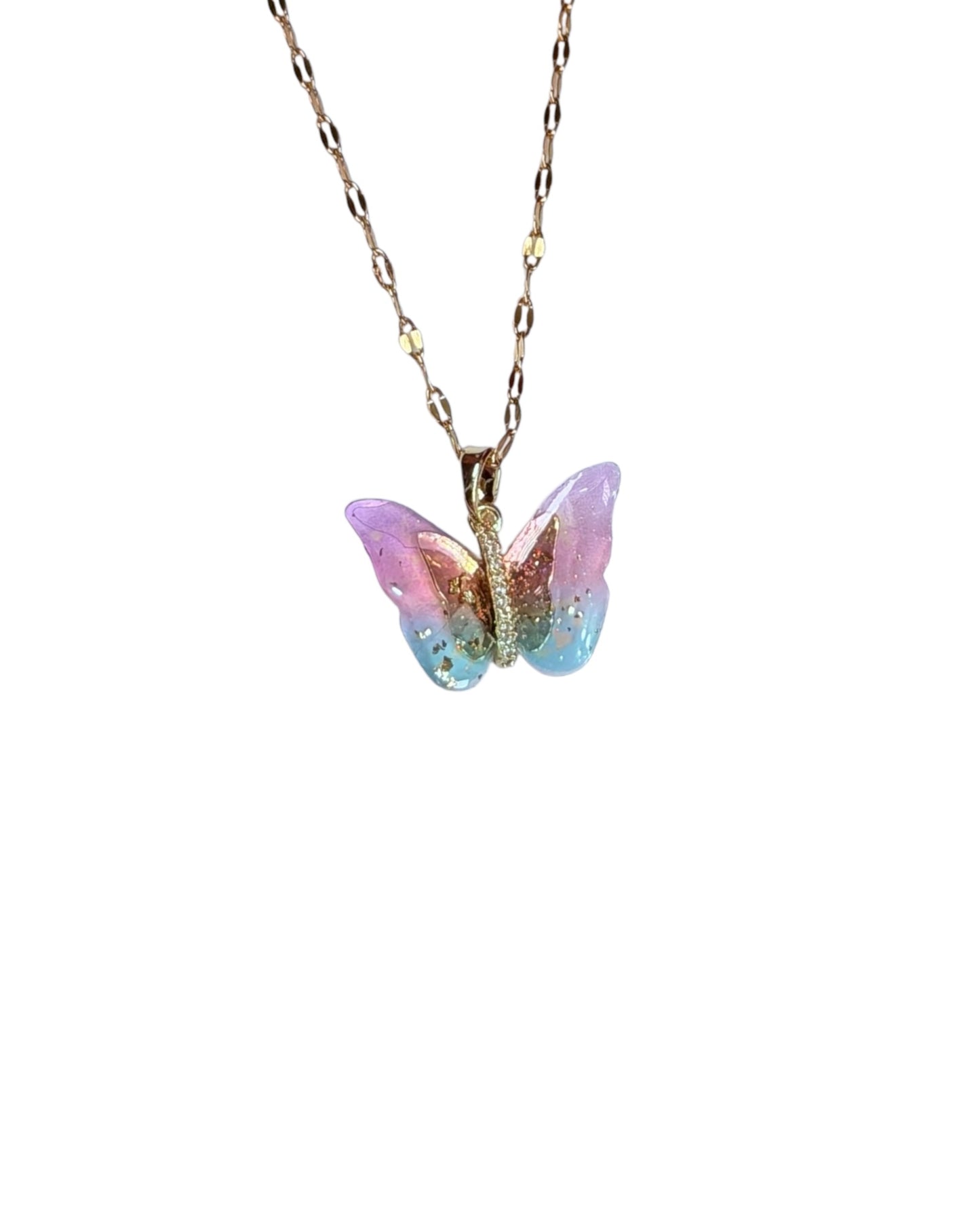 Collar Mariposa Mágica Dorada