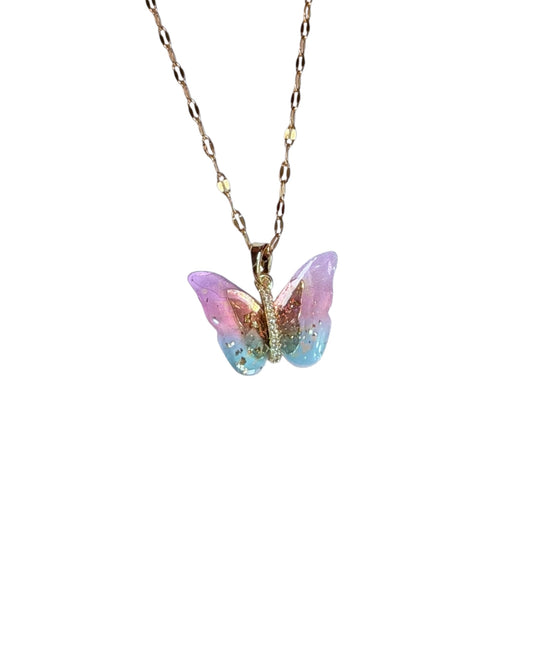 Collar Mariposa Mágica Dorada