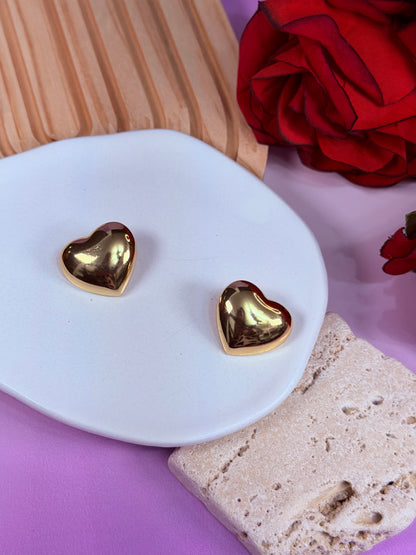 Aretes Golden Bold Heart