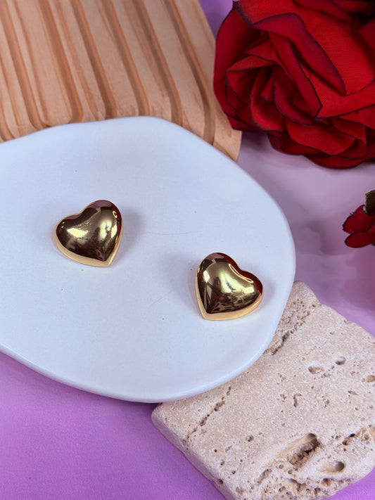 Aretes Golden Bold Heart