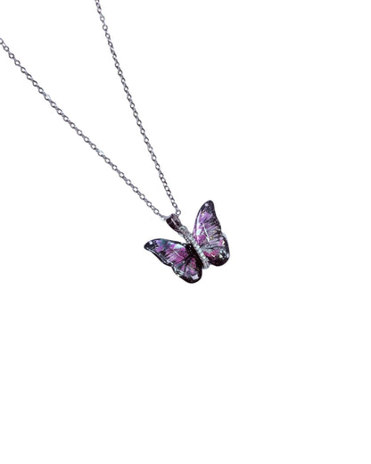 Collar Mariposa Mágica Violeta