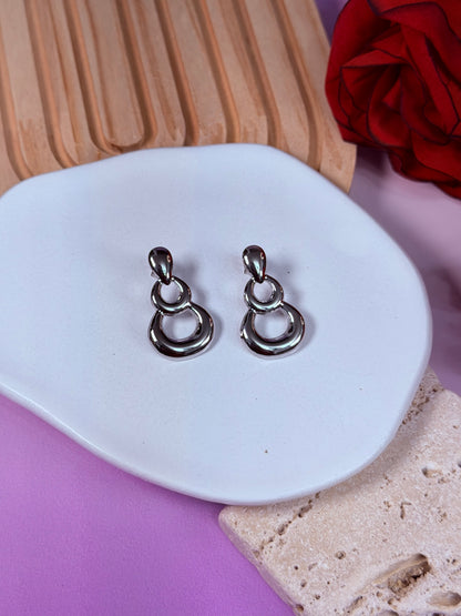 Aretes Silver Triple Glow