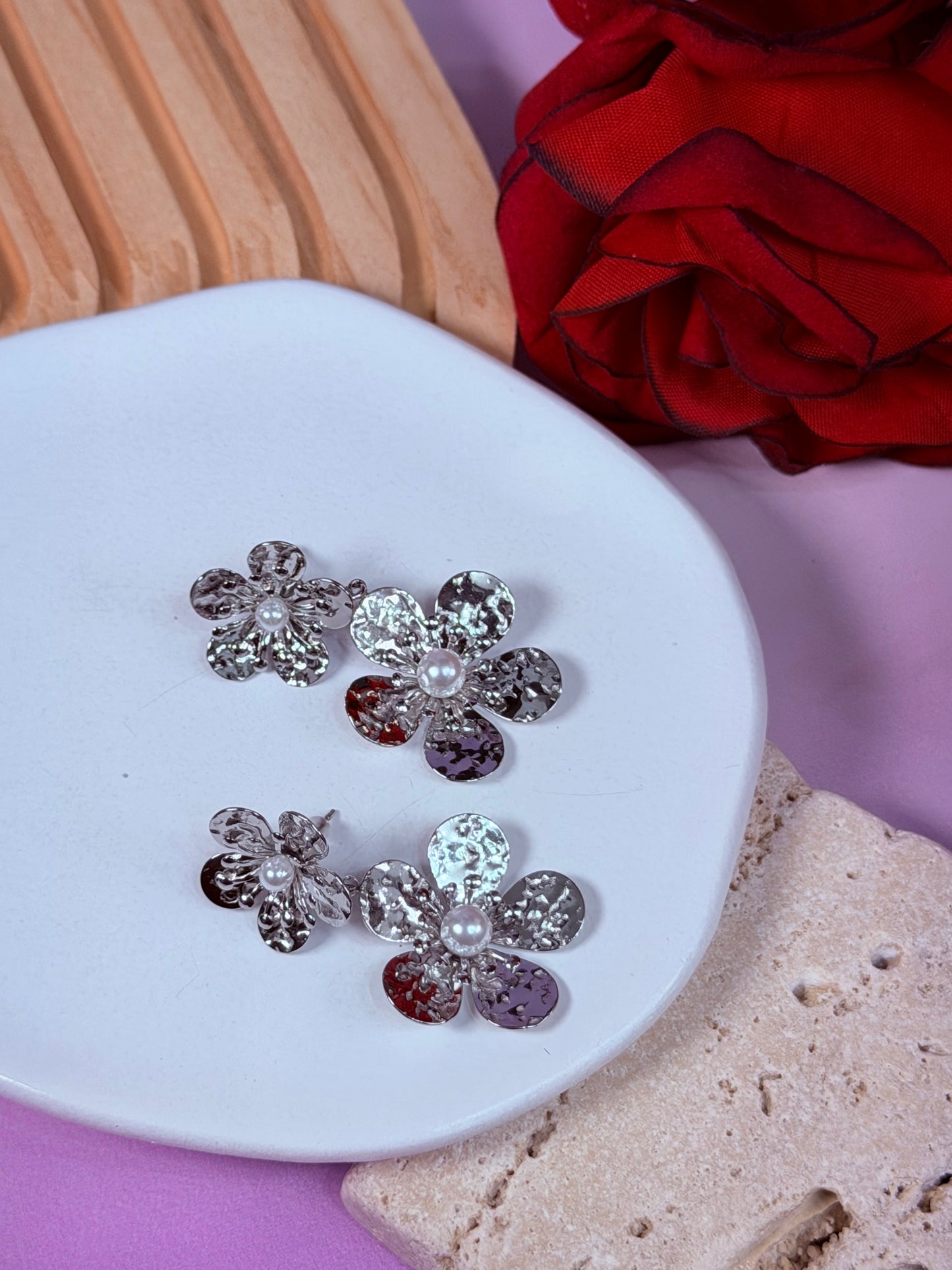 Aretes Golden Bloom Pearl