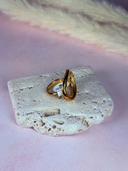 Anillo Golden Drop Statement