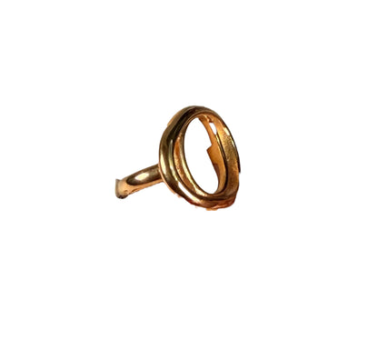 Anillo Golden Drop Statement