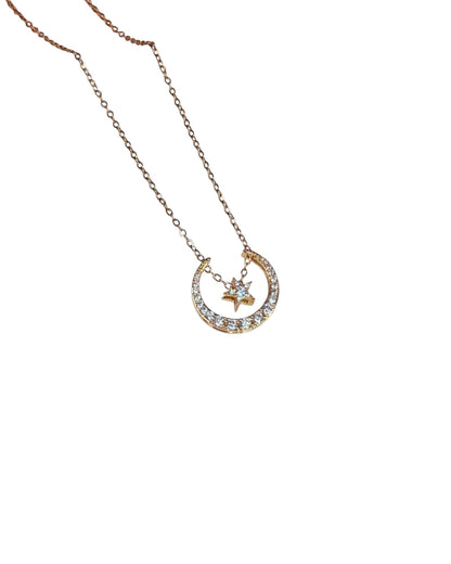 Collar Luna Estelar Dorada