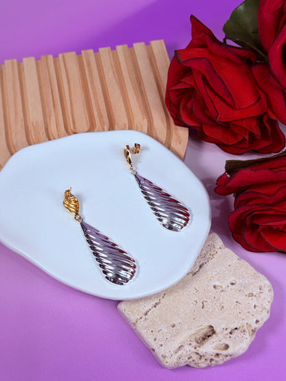 Aretes Dual Shine Drop