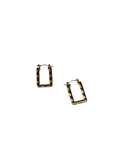 Aretes Bamboo Square Huggies