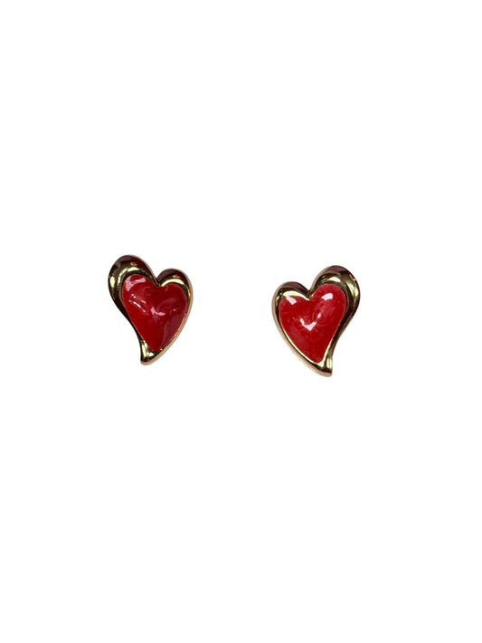 Aretes Corazón Scarlet Glow