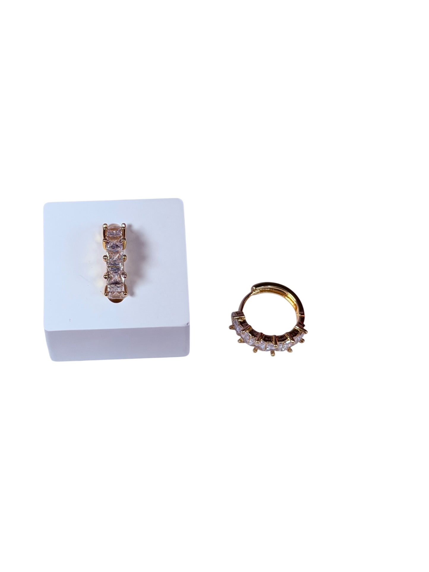 Aretes Golden Baguette Glow