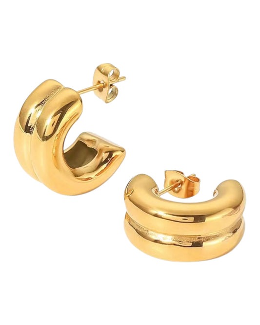Aretes Double Hoop