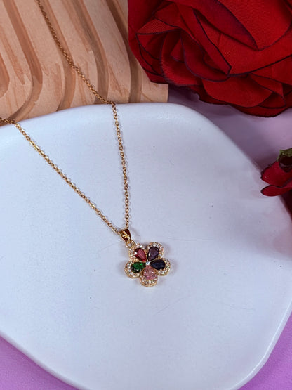 Collar Flor Brillo Multicolor