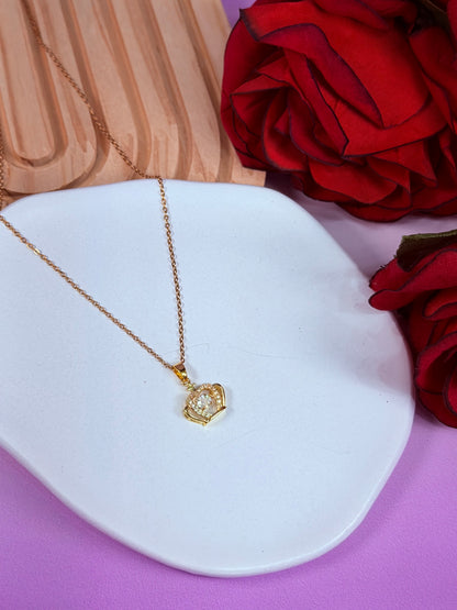 Collar Golden Heart Glow