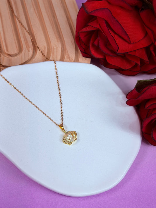 Collar Golden Heart Glow
