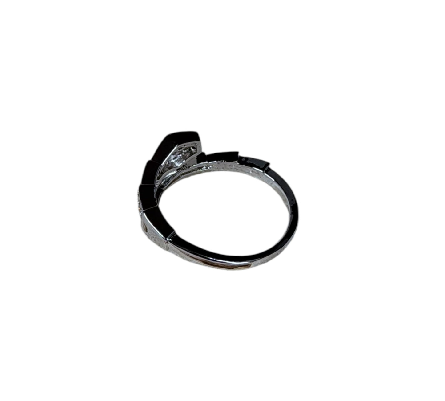 Anillo Geo Contrast Shine