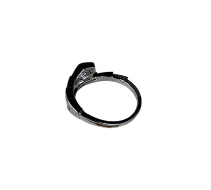 Anillo Geo Contrast Shine