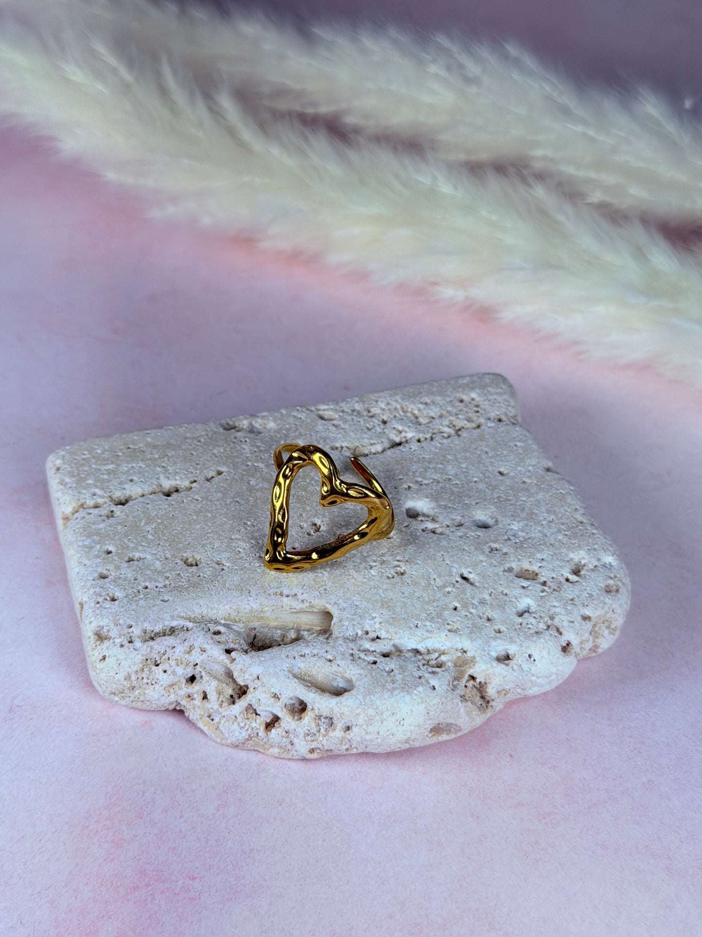 Anillo Golden Melt Heart