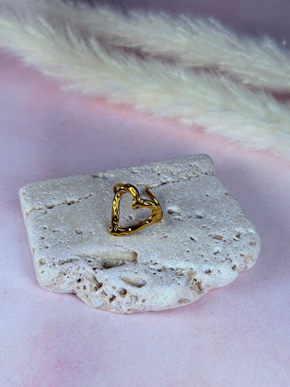 Anillo Golden Melt Heart