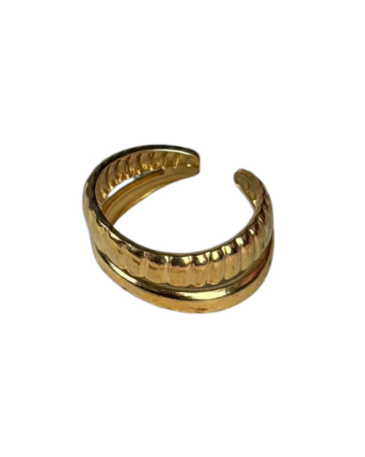 Anillo Golden Rib Chic
